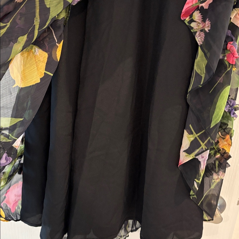 Ted Baker London $295 NWT Floral Ruffle Tiered Chiffon Skirt Size 3. - Picture 11 of 16